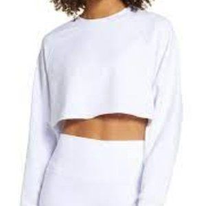Alo Yoga Double Take Cropped Pullover Size Medium